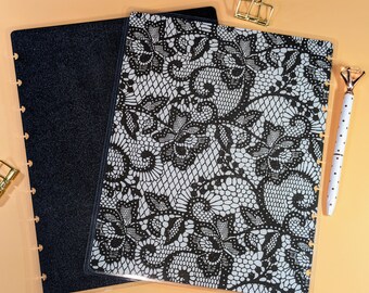 Black Lace - Happy Planner Cover - Classic Reversible