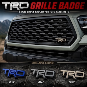 Grille Badge Emblem for TOY enthusiasts fits Tacoma, 4Runner, Tundra, Sequoia, Rav4, Highlander & Lexus