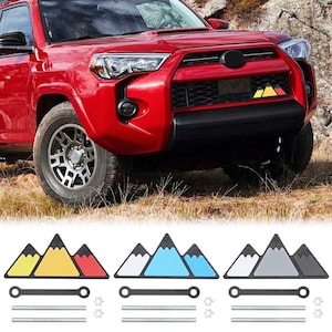 Tri-color Mountains Grille Badge Emblem for Toyota Tacoma, 4Runner, Tundra, Sequoia, Rav4, Highlander & Lexus