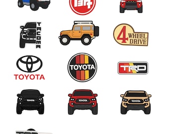 Ciondoli per scarpe fuoristrada - Ciondolo per avventure 4x4 per zoccoli, sandali e scarpe da ginnastica - Regalo pronto per i sentieri 4x4 - Per gli appassionati di Toyota