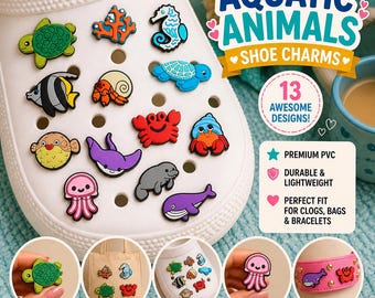 Ocean Animal Shoe Charms – PVC Clog and Bracelet Accessories