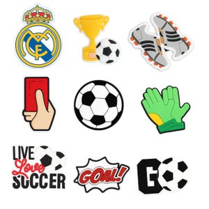 Madrid White Club Soccer Shoe Charms  Madrid Style Charms for Clogs and Sneakers – Gift for Soccer Fans and Club Supporters