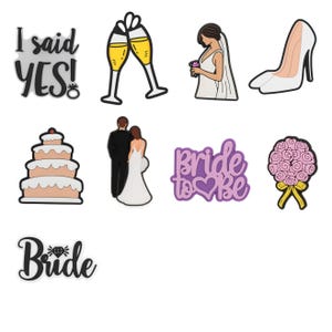 Bride Shoe Charms – Wedding Day Accessories for Clogs, Bridal Shower & Bachelorette Style