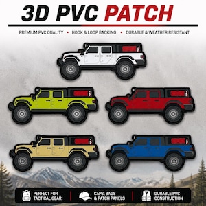 3D PVC Hook and Loop Patches – Gladiator Style for 4x4 Enthusiasts