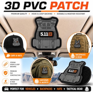 3D PVC Klettverschluss Patches - Tarnmuster