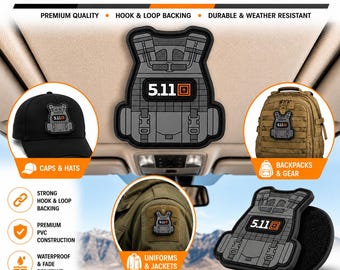 3D PVC Hook and Loop Patches – Tactical Vest Style