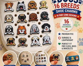 Dog Breed Shoe Charms – Premium Quality, Pet Lover Gift