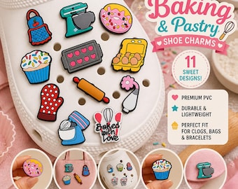 Baking Shoe Charms, PVC Kitchen Clog Charms