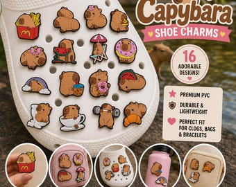 Capybara PVC Shoe Charms – Cute Animal Clog Accessories