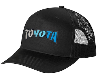 Gorra de camionero de cinco paneles Snapback vintage de 3 colores para entusiastas de Toyota
