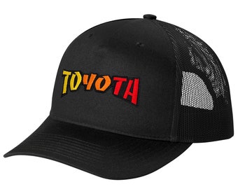 Gorra de camionero de cinco paneles Snapback vintage de 3 colores para entusiastas de Toyota