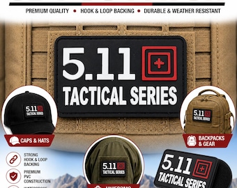3D PVC Hook and Loop Patches – Tactical Small Logo Style