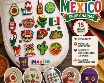 Adornos mexicanos para zapatos – Accesorios para zuecos y sandalias de fiesta