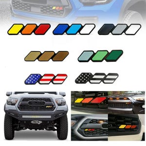 Tri-color Grille Badge Emblem for Toyota Tacoma, 4Runner, Tundra, Sequoia, Rav4, Highlander & Lexus