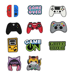 Game Shoe Charms – Gamer Style Charms for Clogs, Sandals, Sneakers, Bags & Bracelets with holes, Gift for Console Fans and Video Game Lovers