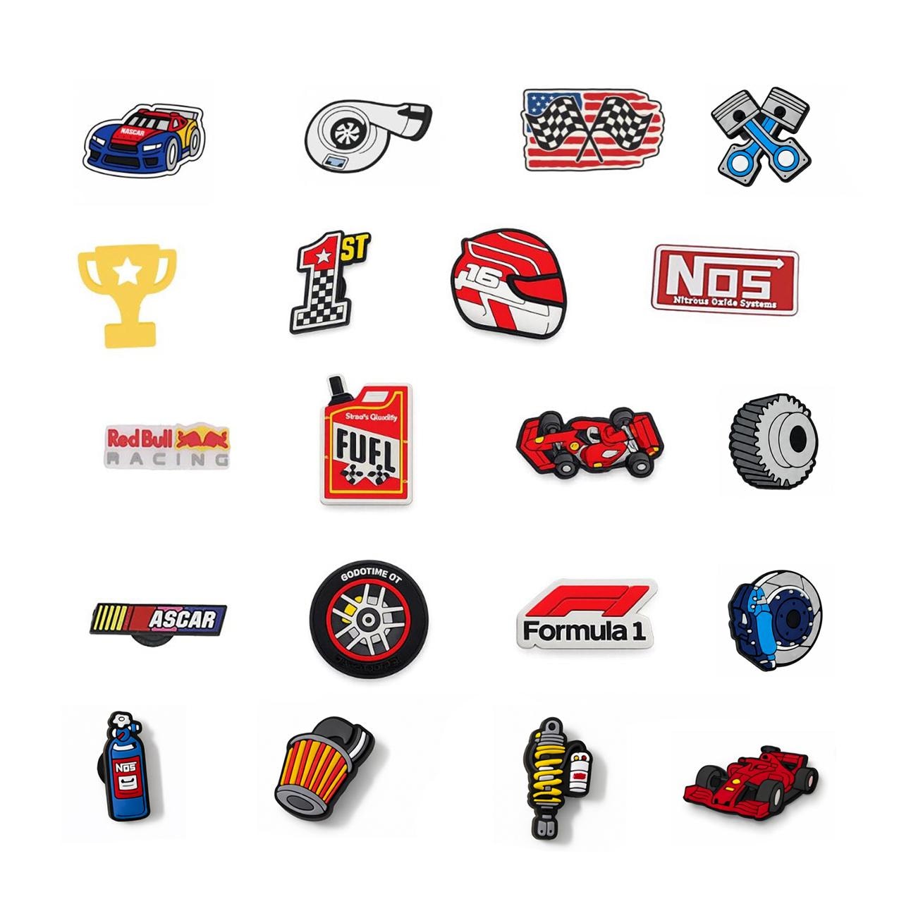 Racing Shoe Charms – Speed-inspired Accessories for Clogs, Sandals ...