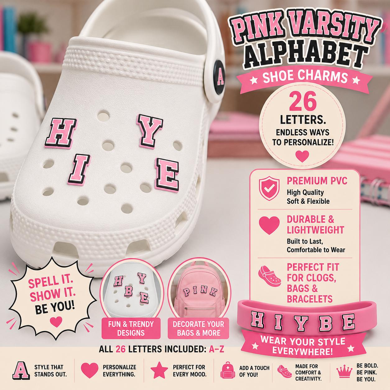 Letter jibbitz for crocs - Etsy 日本