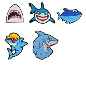 Shark Shoe Charms – Ocean, Beach Themed Accessories for Clogs, Sandals, Sneakers, Bags & Bracelets with holes