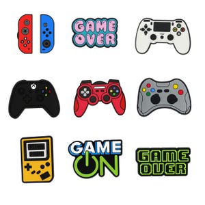 Game Shoe Charms – Gamer Style Charms for Clogs, Sandals, Sneakers, Bags & Bracelets with holes, Gift for Console Fans and Video Game Lovers