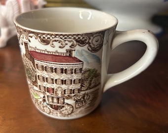 Johnson Brothers mug/mugs 3 different ones - 1 per listing, 1969, is called "Heritage Hall, Brown & Colors", ironstone crafted in England