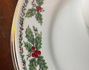 Winter Holly Berry Centurion Collection China  side dessert /bead and butter plates and mugs/ Tea cups