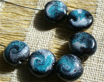 SRA Lampwork Handmade Glass Beads by Catalinaglass Storm Warning/MTO