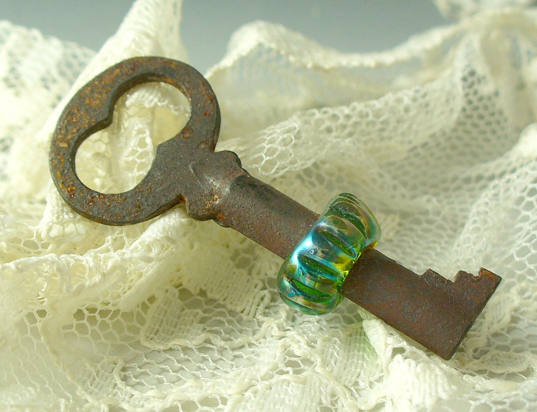 Electrix Handmade Key Lampwork Bead/key/double Helix/key Focal/ Catalinaglass/handmade ...