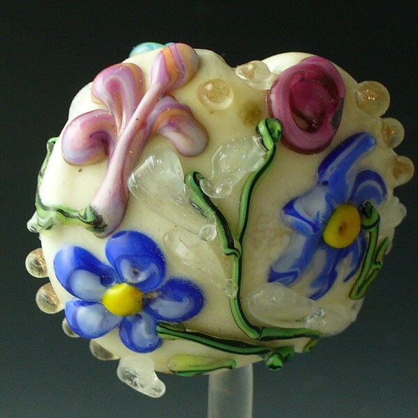 Lampwork beads/SRA lampwork/focal/garden//handmade supplies/jewelry supplies