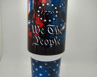 Vaso "We The People" de 40 oz: regalo patriótico, personalizable