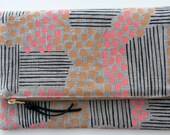 Dot Square Dash Foldover Clutch