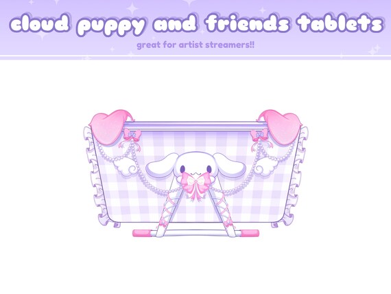 Cloud Puppy Artist Graphic Drawing Tablets for Twitch/Youtube/Discord | Stream Assets | Puppy, Wacom, Kawaii |