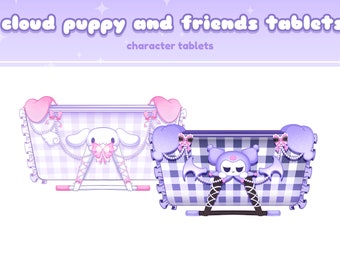Cloud Puppy and Friends Artist Graphic Drawing Tablets for Twitch/Youtube/Discord | Stream Assets | Puppy, Wacom, Kawaii |