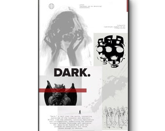 DARK. High-Quality Print Poster | Graphic Minimalist Aesthetic Poster Wall Art Home Decor Collage Trendy Poster Hype Poster