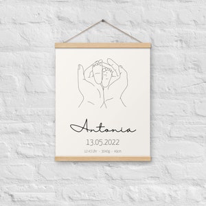 Familien / Baby Poster mit mattem Papier mit Posterleiste