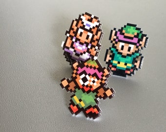 Legend of Zelda Link to the Past pin  // Nintendo Hat Pin // Tie Tack // lapel pin // resin coated shrink plastic similar to enamel pin