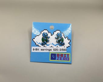 Squirtle Earrings // Squirtle // Pokémon Earrings // Pokémon // Squirtle Blastoise Accessories // Gamer Girl Earrings // Pixel Earrings