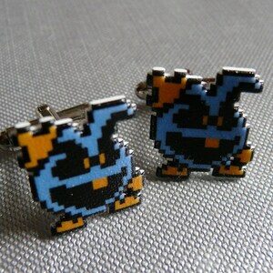 contagion no. 1 - dr. mario virus Cufflinks // Video Game Cufflinks // Geek Wedding Cufflinks // Gamer Wedding Cuff Links // Groomsmen Gift
