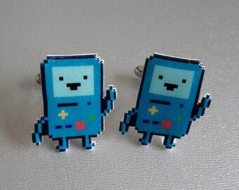 Adventure Time BMO Cufflinks  // Video Game Cufflinks // Geek Wedding Cufflinks // Adventure Time Cuff Links // Beemo Cufflinks