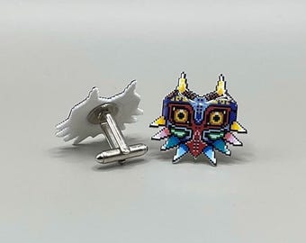 Majora's Mask Legend of Zelda Cufflinks // Video Game Cufflinks // Geek Wedding Cufflinks // Gamer Wedding Cufflinks // Groomsmen Gift
