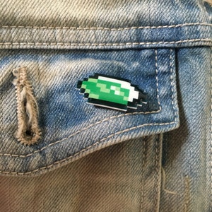 Legend of Zelda Rupee pin (choose a color)