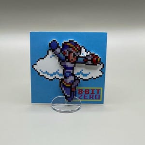 ロックマン ジャンピングピン // 任天堂 ハットピン // タイタック // レトロ ラペルピン // エナメルピンに似た樹脂コーティングされた収縮プラスチック // ロックマン