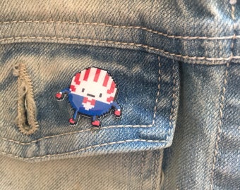 adventure time peppermint butler pin // Nintendo Hat Pin // Tie Tack // Retro lapel pin // resin coated shrink plastic similar to enamel pin