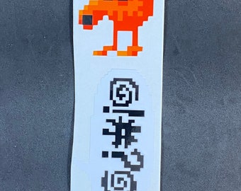 Q-Bert Pixelated Sticker Pack  // Arcade Game Stickers // Video Game Stickers // Car Decals