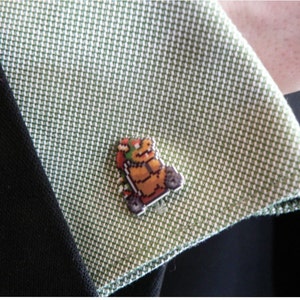 bowser - mario kart Cufflinks // Video Game Cufflinks // Geek Wedding Cufflinks // Gamer Wedding Cuff Links // Groomsmen Gift