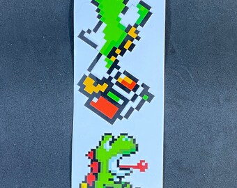 Yoshi Pixelated Sticker Pack  // Video Game Stickers // Nintendo Stickers // Car Decals // Super Mario World Super Mario Kart