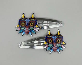 Majora’s Mask Legend of Zelda Barrettes //  Majora’s Mask // Legend of Zelda // Geek Barrettes // Nerdy Barrettes // Gamer Girl Hair