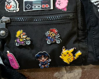 Mario Bike Pin Super Mario // Nintendo Hat Pin // Mario // Mario Bike // Retro pin // resin coated shrink plastic similar to enamel pin