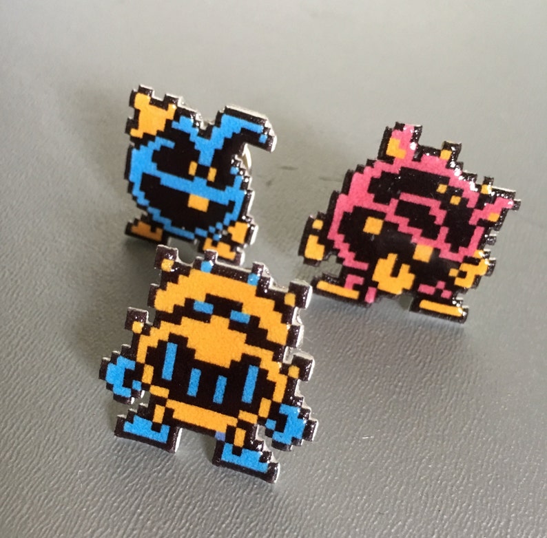 dr. mario virus pin // Nintendo Hat Pin // Tie Tack // Retro lapel pin // resin coated shrink plastic similar to enamel pin image 2