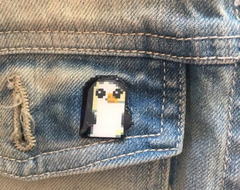 adventure time Gunther pin // Nintendo Hat Pin // Tie Tack // Retro lapel pin // resin coated shrink plastic similar to enamel pin