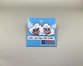 Jiggly Puff Earrings // Jiggly Puff // Pokémon Earrings // Pokémon // Jiggly Puff Accessories // Gamer Girl Earrings // Pixel Earrings